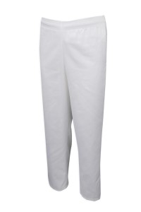 H228 Manufacture of white tooling trousers Design rubber band trousers trousers garment factory  slim fit chef pants